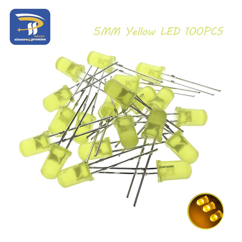 5Colors*20PCS=100PCS 5mm LED Diode Light Assorted Kit Green Blue White Yellow Red COMPONENT DIY Kit Original