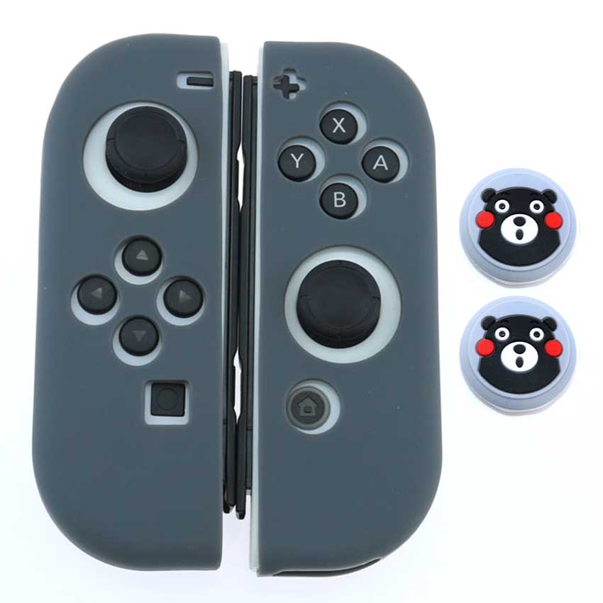 JCD-funda protectora de silicona suave + tapas de Joystick para Nintendo Switch NS NX Joy-Con, 1 Juego: OO NO.34