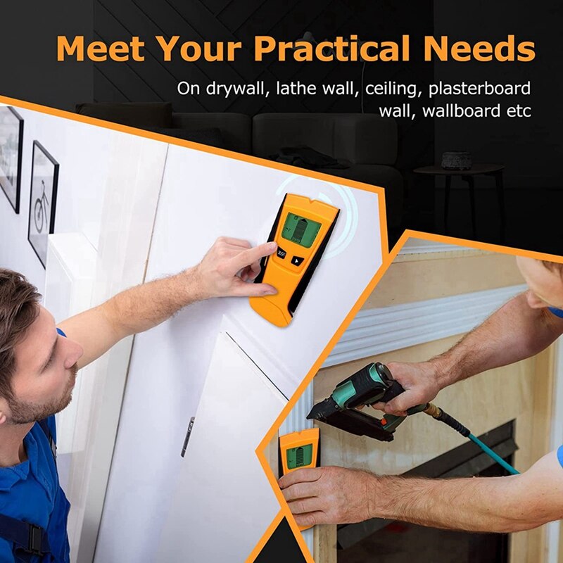 2Pack 5 In 1 Stud Finder Wall Scanner, Stud Sensor Sensor Finders For Wood AC Wire Metal Studs Joist Detection