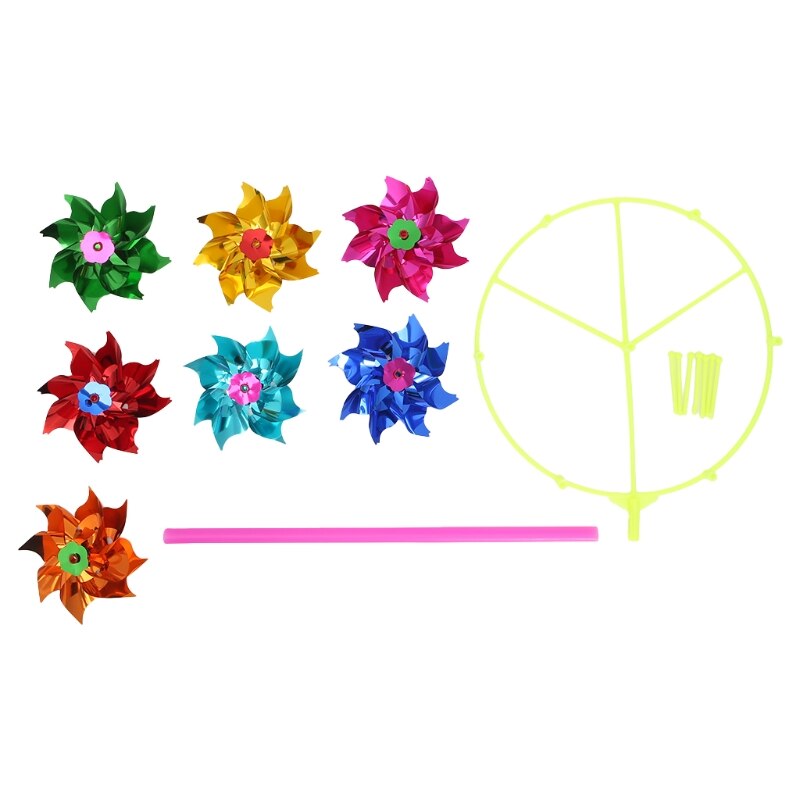 Hbb Kleurrijke Diy Pailletten Windmolen Wind Spinner Huis Tuin Yard Decoratie Kinderen Speelgoed