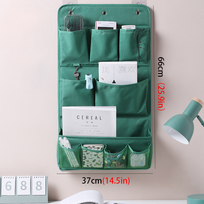Bolsa de almacenamiento multifuncional para colgar en la pared para el hogar, artículos diversos artísticos de tela, bolsas de almacenamiento para armario, organizador de calcetines y ropa interior para dormitorio: YELLOW