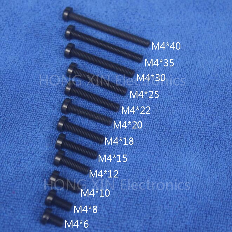 M4*25 Black 25mm 1pcs Round Head nylon Screw plastic bolts brand RoHS compliant Fasteners Assortment PC/board DIY