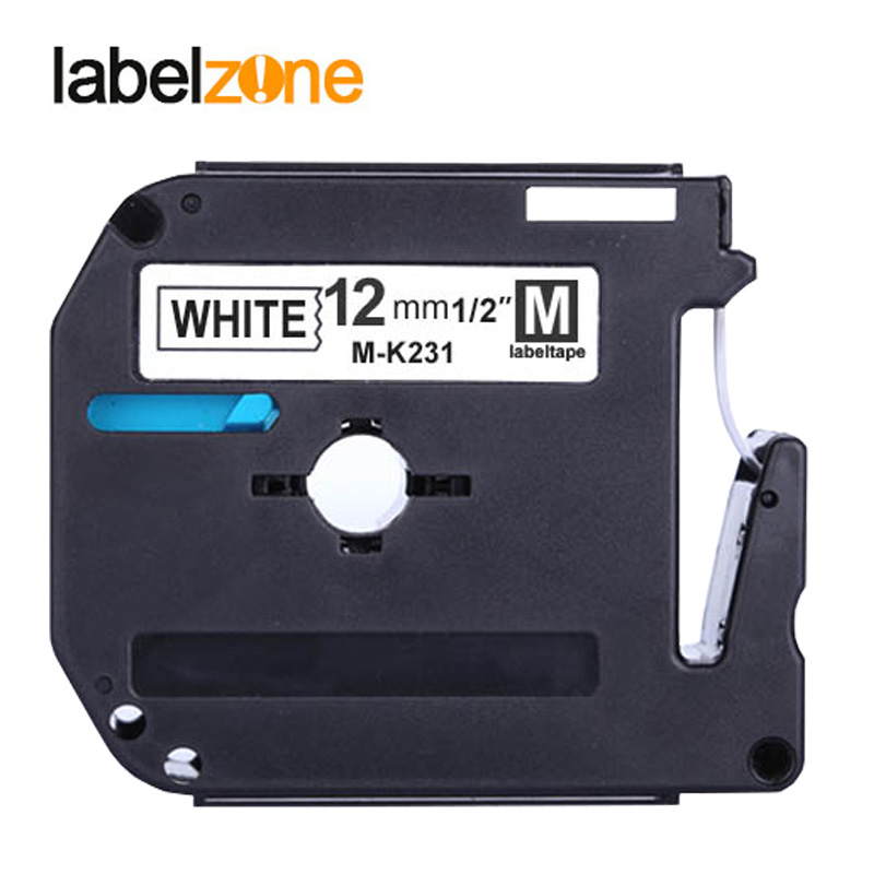 12mm mk-231 Zwart op wit Label Tapes Compatibel Brother p-touch Label Printer lint M-K231 MK-231 mk231 MK231 voor p touch