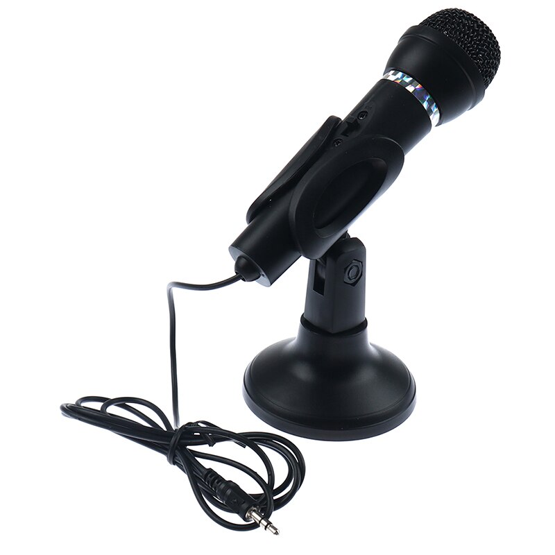 Condenser Microphone 3.5mm Plug Home Stereo Stereo Desktop Stand For PC Video Chat Podcast Recording