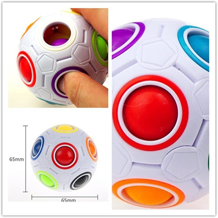 Juguete pelota de estrés antiestrés colorida para oficina, pelota de estrés Pop It, Bola de presión para aliviar el estrés, juguetes sensoriales: Amarillo claro