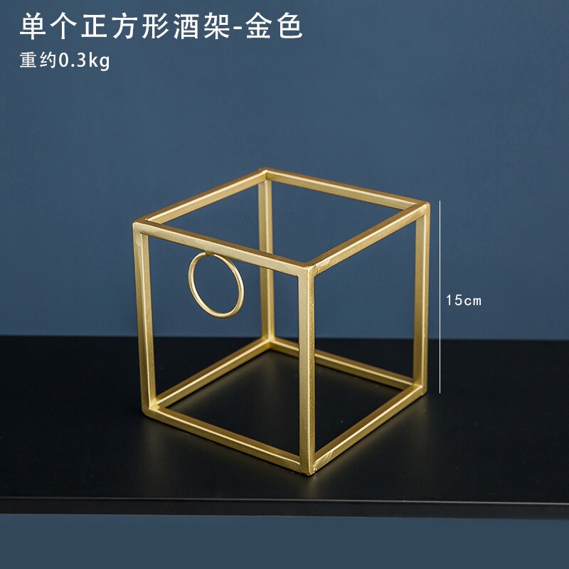 Geometric Rack Restaurant Living Room Bar Cabinet Wine Rack Display Rack Simple Home Grape Rack Wine Bottle Holder: 1 story