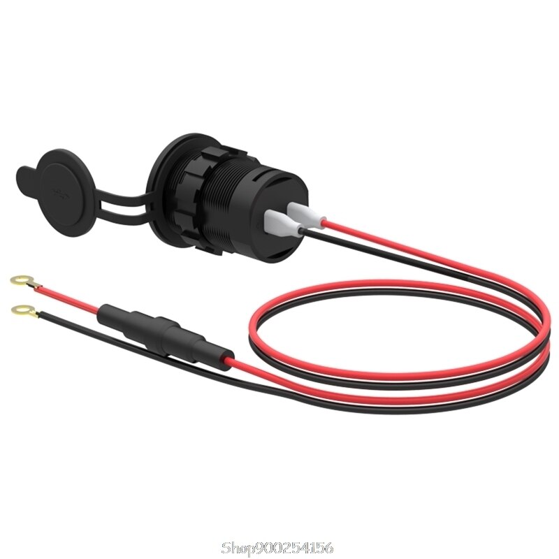 IP66 Water Proof 12V DC 2 USB Motorcycle Cigarette Lighter Socket Charger Connector and Fuse Converter Plug O15 20