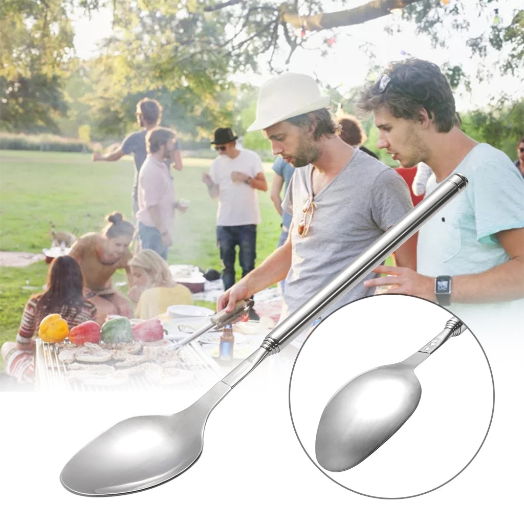 30 # cuchara divertida extensión largo extensible telescópico Freeloader broma tramposa barbacoa herramienta