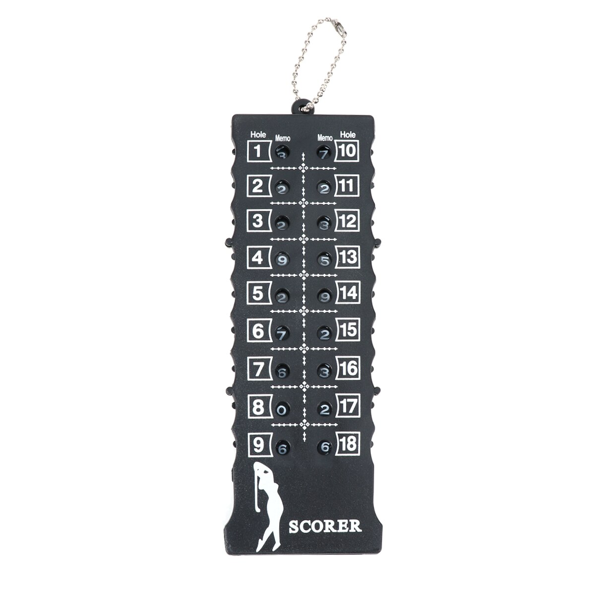 18 Holes Golf Score Card Counter (Black)