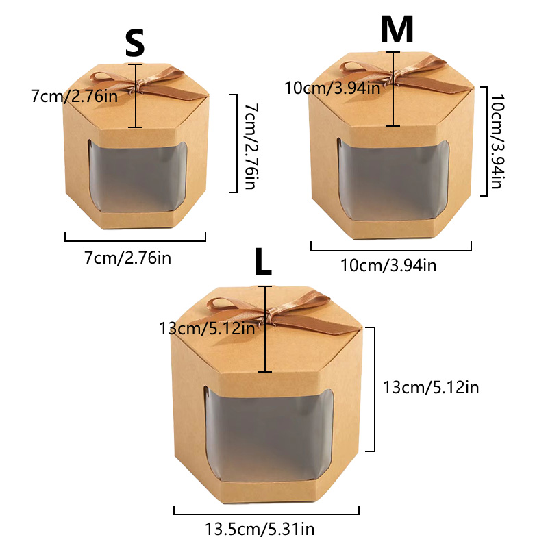 12PCS Multi Size Candy Cookies Boxes Candy Box Kraft Paper Packaging Box Wedding Bag Handmade Packaging Soap Chocolate