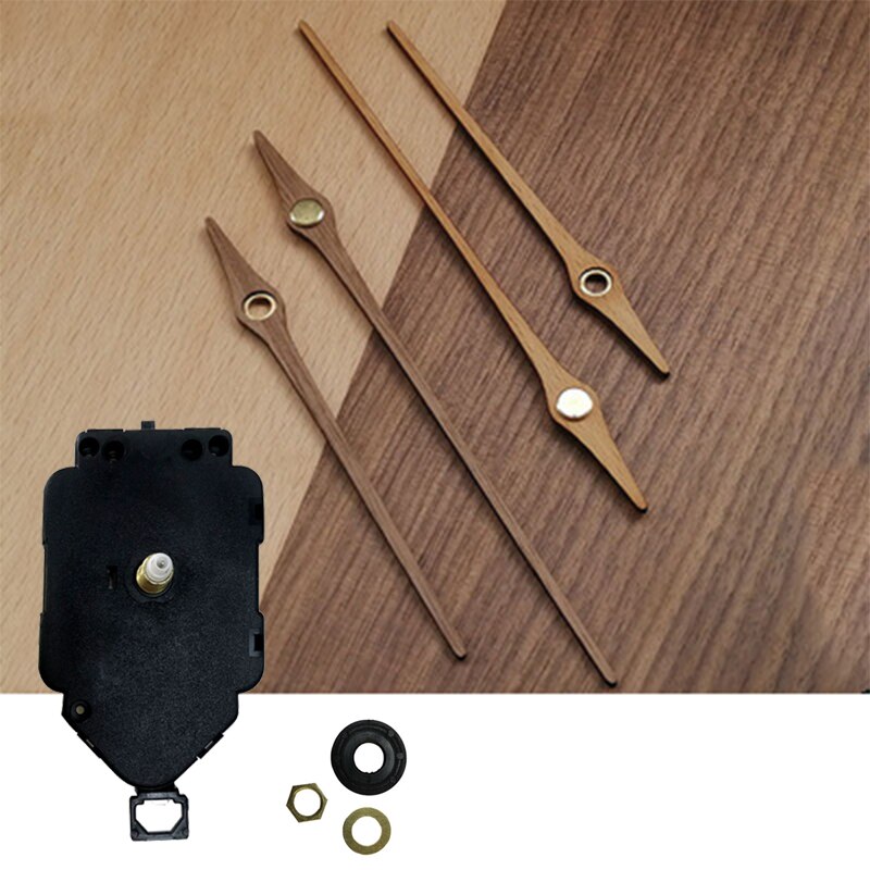 10sets/lot Quartz Pendulum Clock Movement асовой механизм with Wooden Hands Replacement Clock Mechanism Clockwork