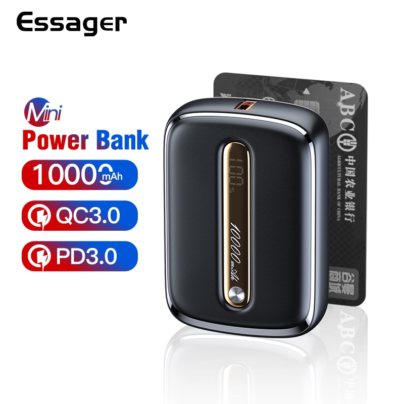 Essager-minibatería portátil de 10000 mAh para móvil, PowerBank para iPhone, Xiaomi, mi