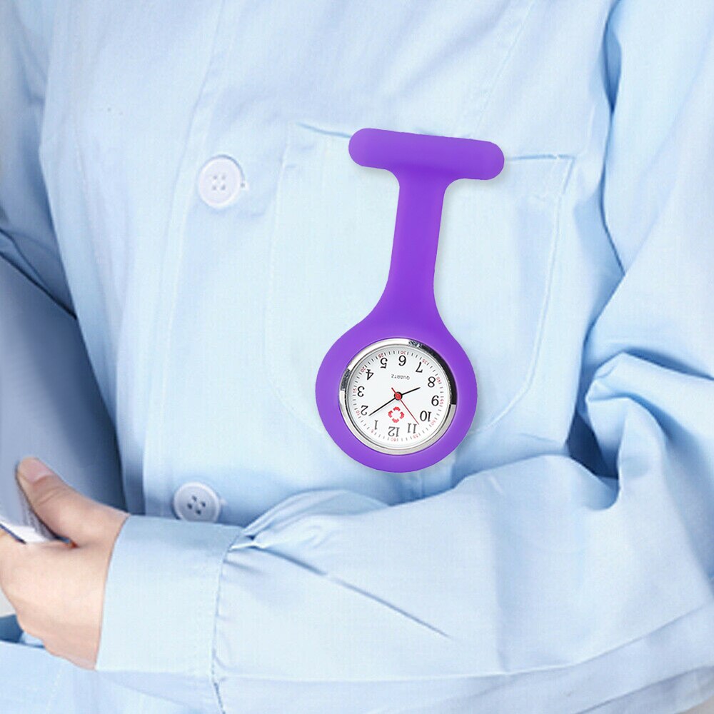 Pocket Watches Silicone Nurse Watch Brooch Tunic Fob Watch With Free Battery Doctor Watch