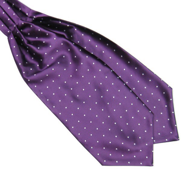 Brand Polka Dot Men Long Silk Scarves Cravat Ascot Ties Handkerchief Gentlemen