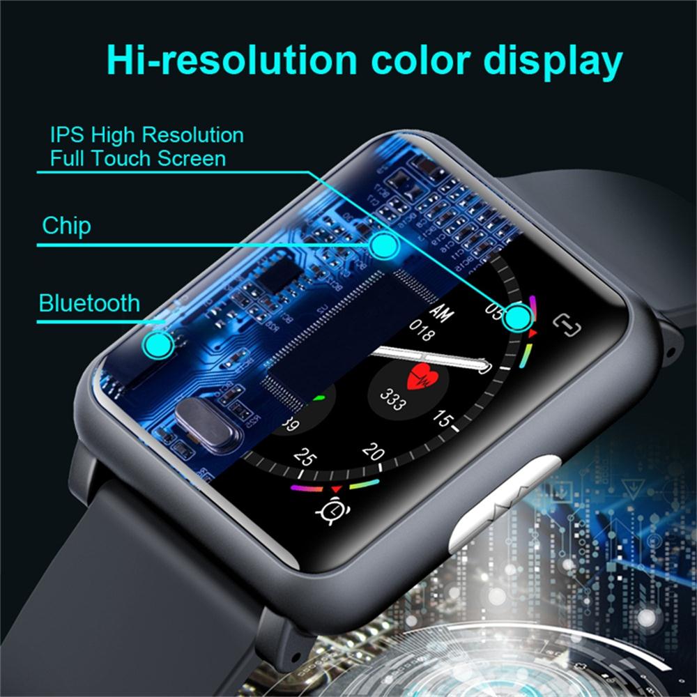 696 h9 1.3 tums ecg+ppg monitor hr blodtryck smartwatch  ip67 vattentäta sportlägen laddare docka smartklocka blodtryck