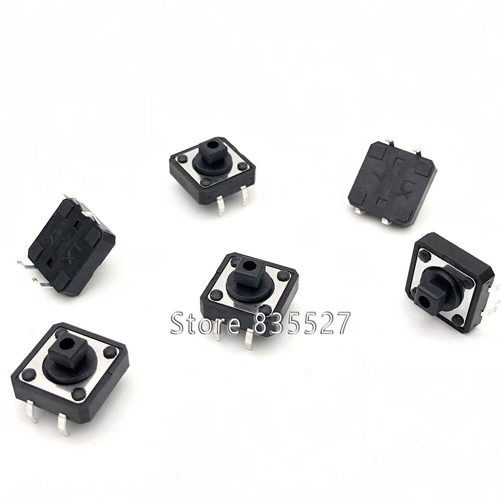 25 kinds choice , Light touch switch pack small key switch micro switch pack Push Button 6x6 12*12 2.5 3.5 4.3 side SMD DIP: 12x12x7.3 DIP 10pcs
