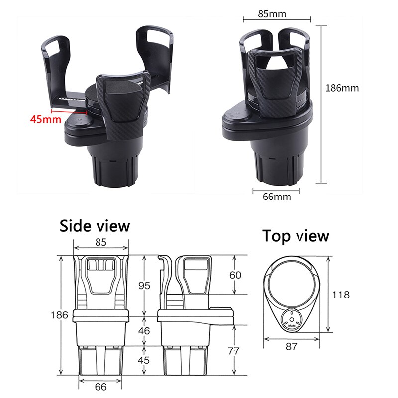Universal Multifunction Front Center Console 360 Degree Rotating Adjustable Drink Cup Bottle Holder Car Accessories Replacement
