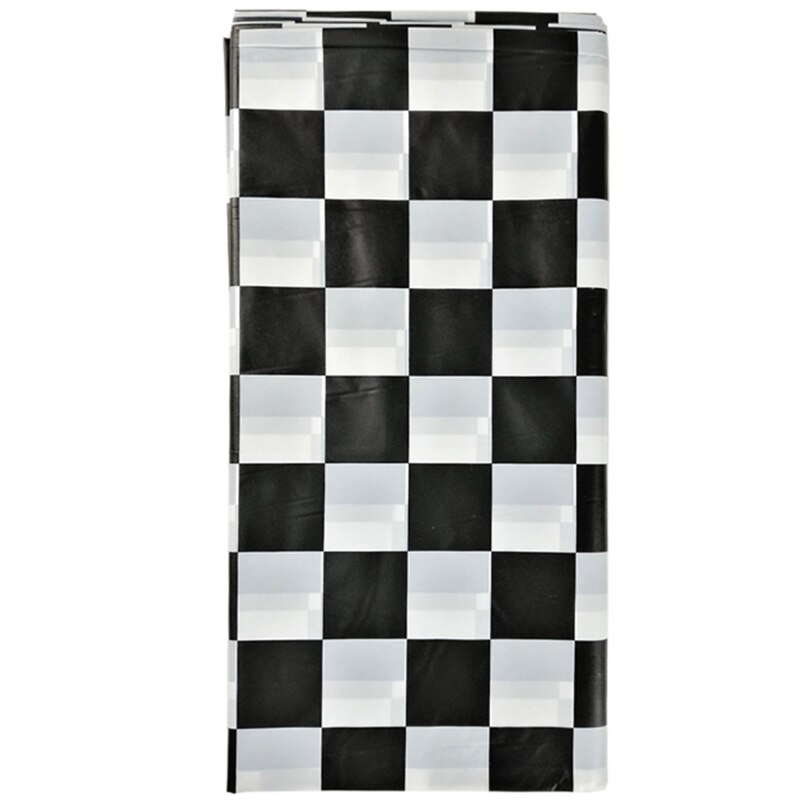 Black & White Geruite Tafelkleed/Vlag Tafel Dekken Party Favor/Wegwerp Geruite Racing Tafel Dekken, pak Van 4