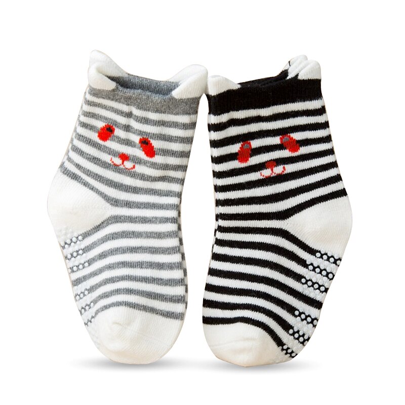2 Paren/partij Herfst Lente Katoenen Baby Antislip Kinderen Cartoon Meisje Jongen Sokken Karakter Unisex Kindje Ongedwongen Warme sokken