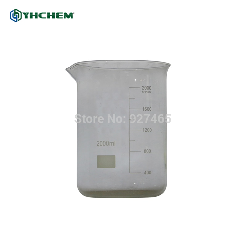 Yhchem kemiske lab glasvarer borosilikatglas 3.3 2000ml glasbæger