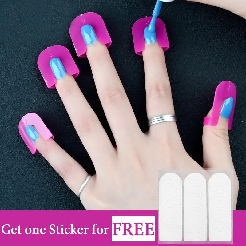 26 Pcs Nail Shield Nagellak Protector Nail Manicure Gereedschappen Voor Vinger Cover Met Franse Nail Art Manicure Stickers