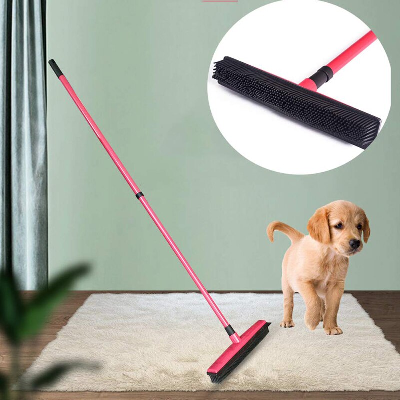 GOALONE-balai pour tapis en caoutchouc à poils souples, balai de poussée avec raclette, balai Miracle, élimination des poils des animaux domestiques et des poussières