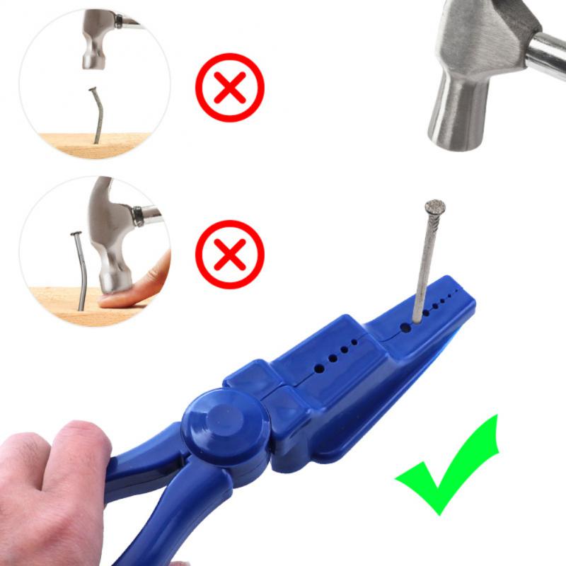 Hämmern Hilfs- Zange tragbar Nagel Fest Halter Plastik Nagel Halter Nagel Plier verhindern schlagen Sicherheit Plier Haushalt Werkzeug