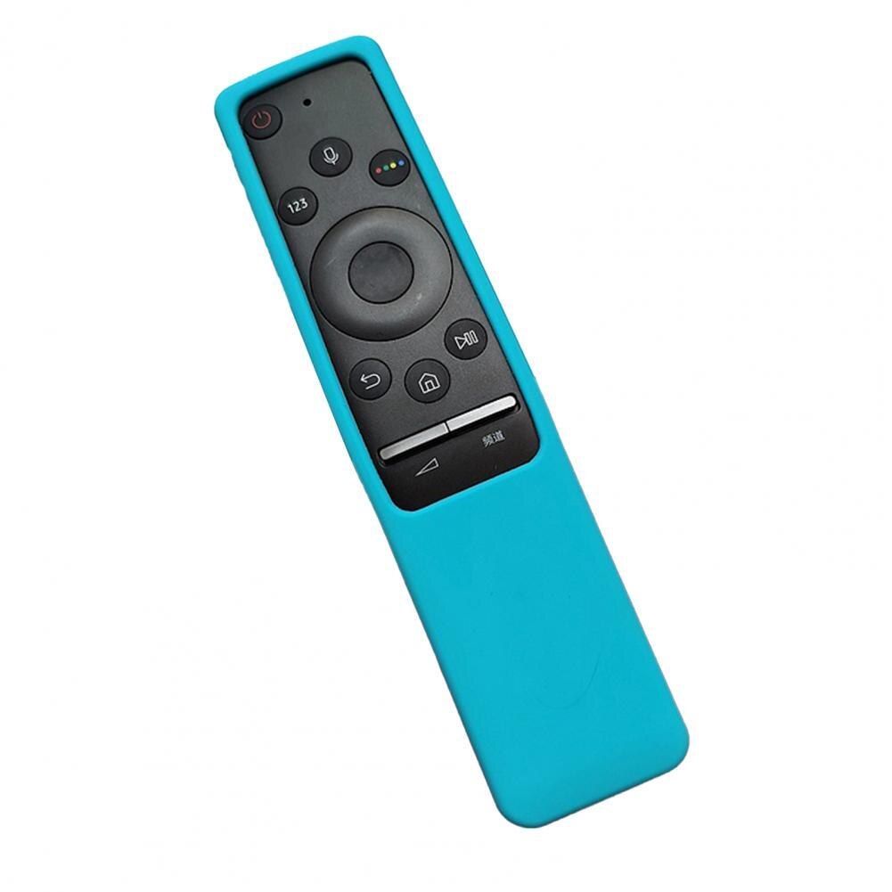 Colorful Durable Shock Proof Remote Control Cover Silicone Remote Control Protector Smooth Surface: Blue