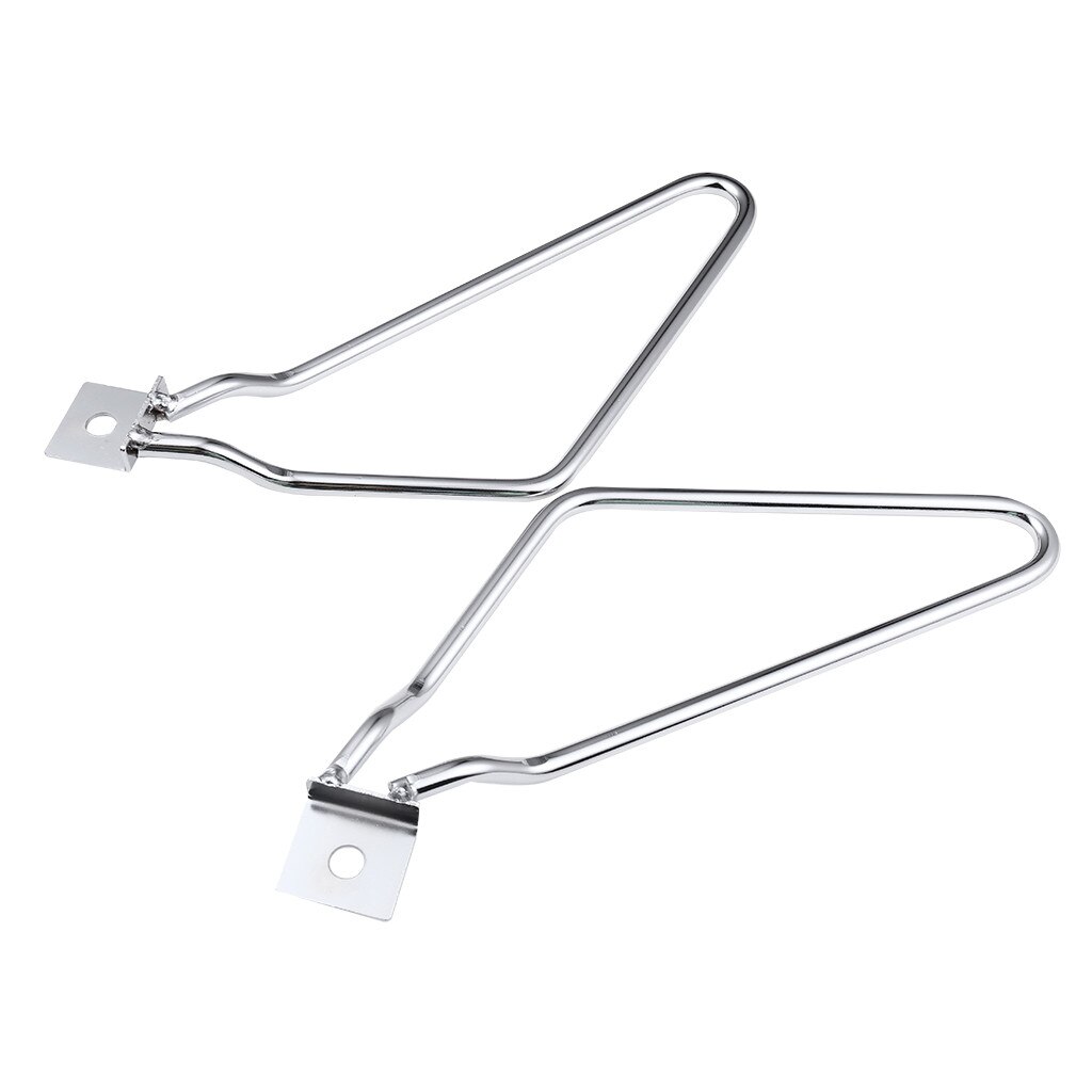 2xMotorcycle Bag Side Box Saddle Bag Side Bag Luggage Bracket For Davidson XL883: Silver 
