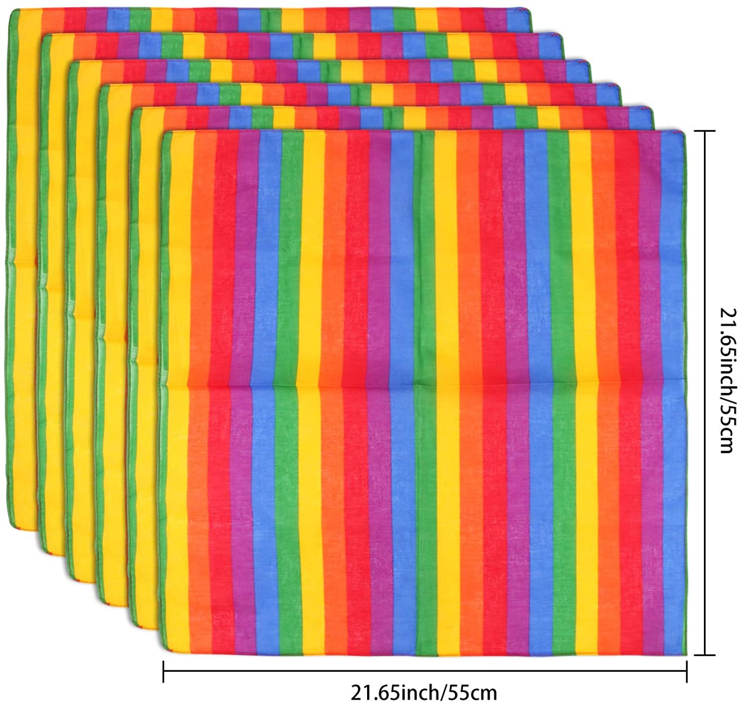Rainbow Bandana Unisex Square Scarf for Party Celebration Supplies Gay Pride LGBTQ Bandanas Headband Handkerchief Square Scarf