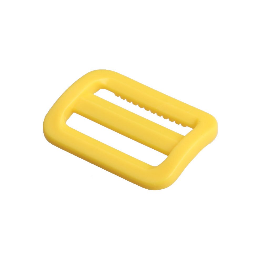 Meetee-50pcs-boucles de bague réglables pour le sac à dos, en plastique incurvé Tri-glisse, sangles pour l'extérieur, collier de chien, sangle de 25mm: yellow
