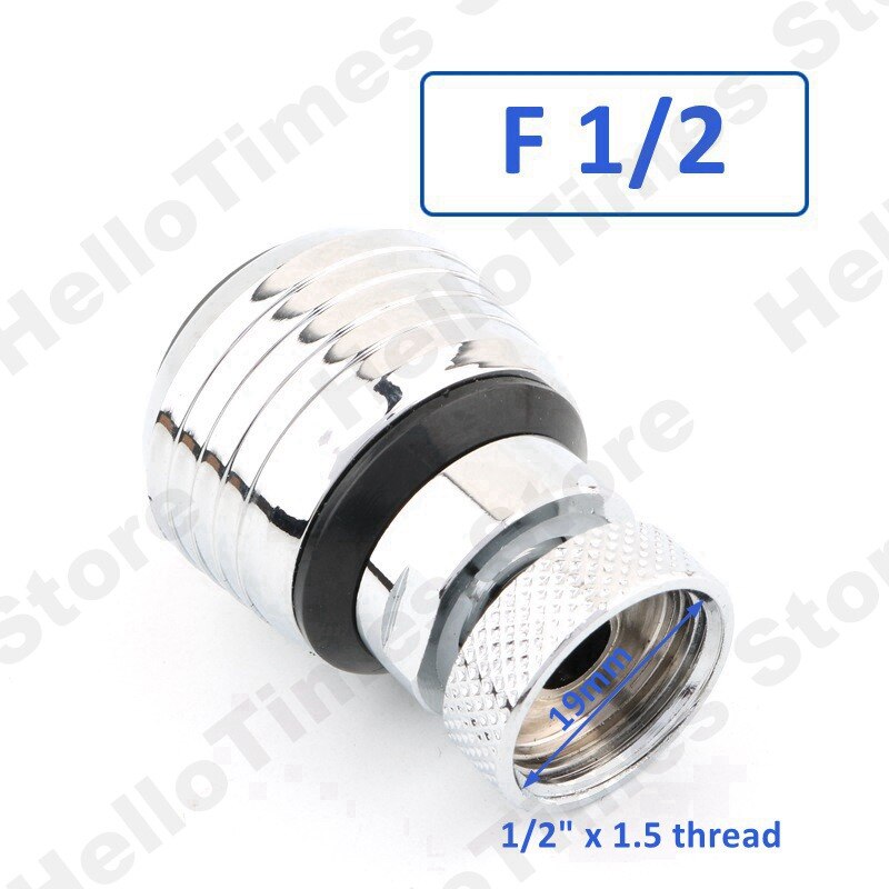 Messing 360 Rotate Swivel Kraan Nozzle Met Filter Water Kraan Adapter Tap Beluchter Diffuser Keuken Accessoires: F 1l2