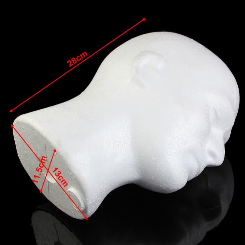 Mannelijke piepschuim mannequin mannequin schuimhoofd model bril hoed displaystandaard