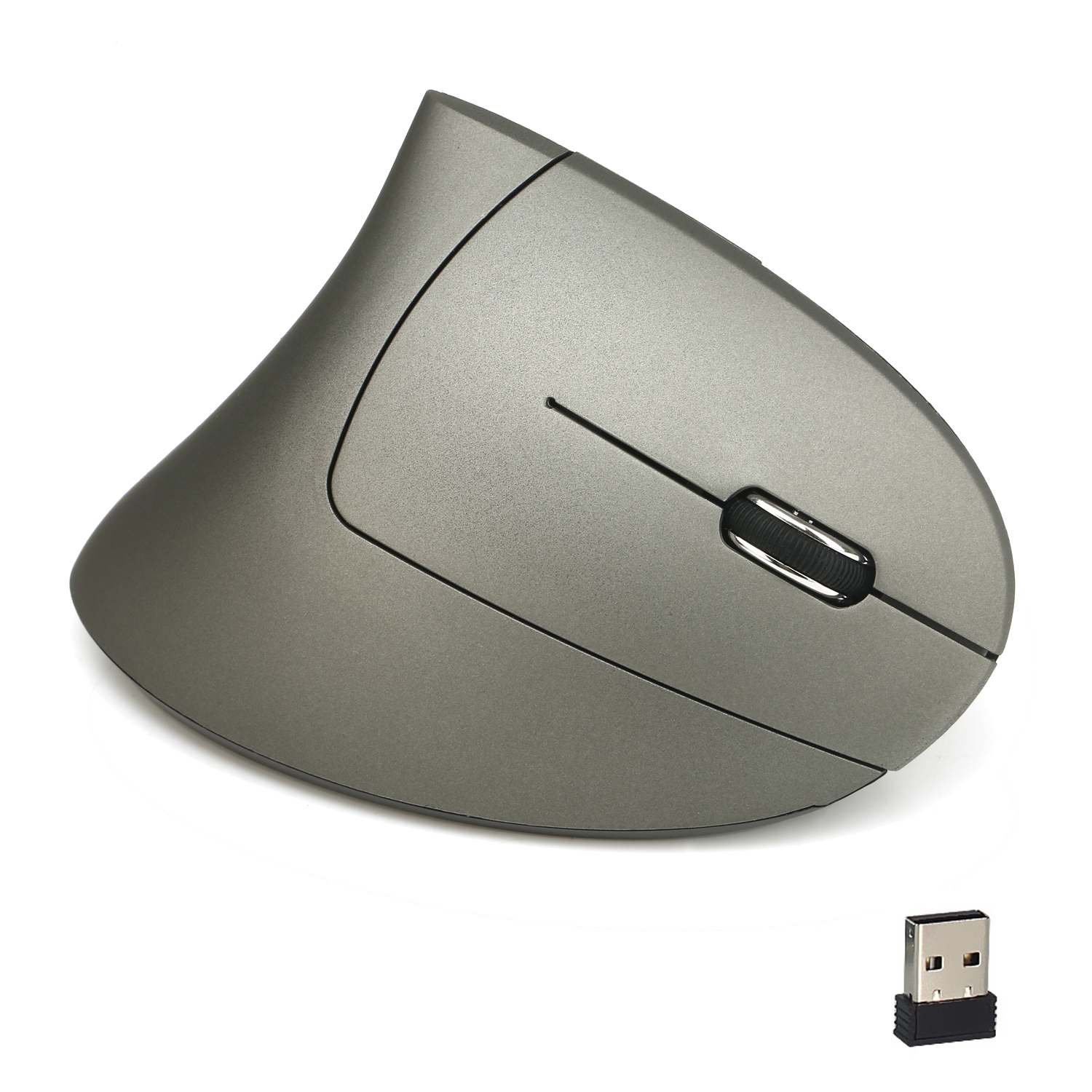 choice HXSJ ergonomic optical mouse ABS 2400DPI adjustable rechargeable 600mA vertical mouse for office and mac
