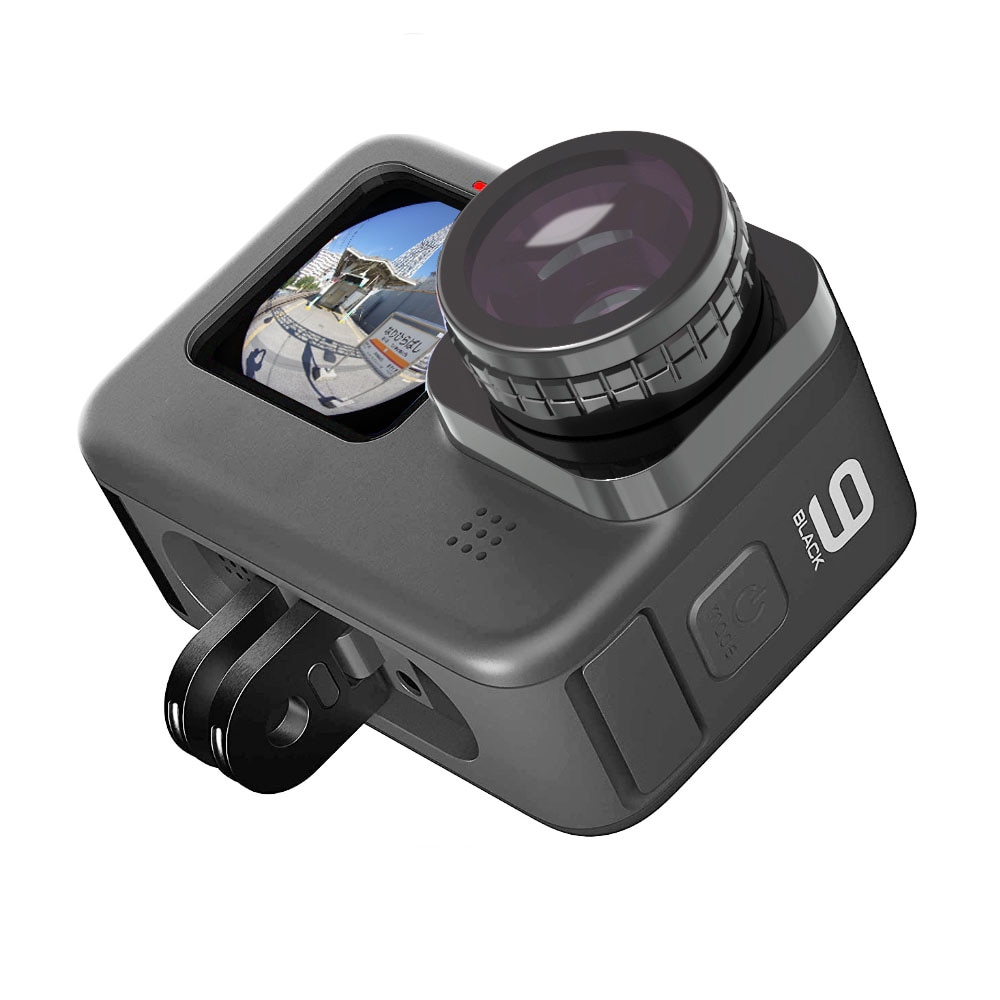 Filtre objectif Mini caméra filtre Fisheye pour Gopro Hero 9 dos oeil de poisson accessoires Go pro