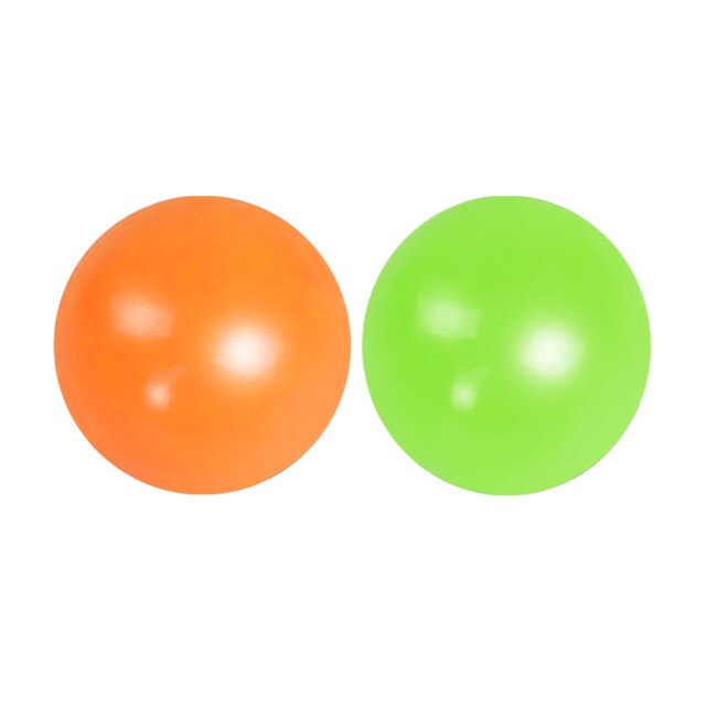 4pcs Size 70mm Globbles Stress Wall Ball Sticky Fluorescent Target Toys Rebound Ball Anti Stress Fidget Toy Decompression Throw: 2PC 45mm B