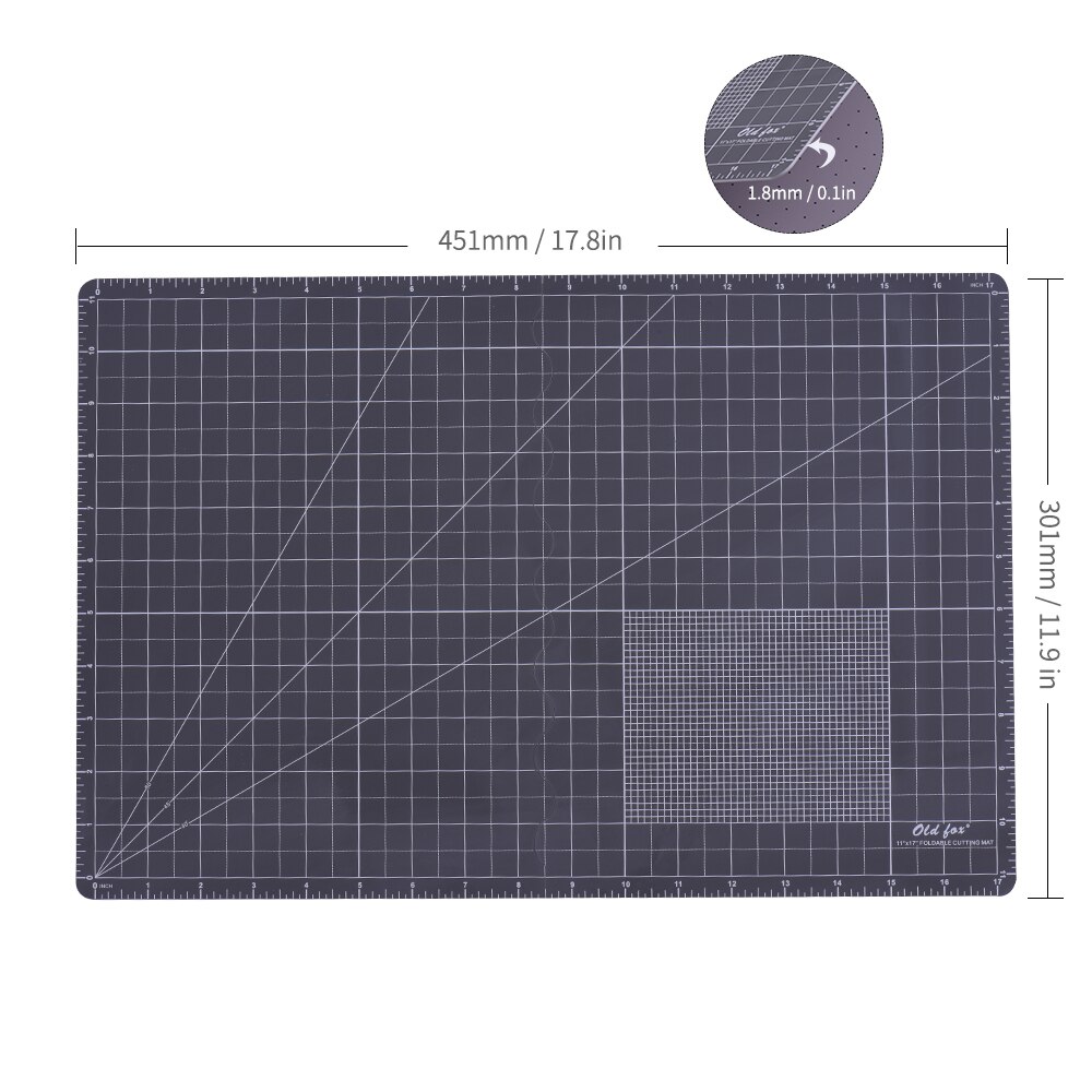 Opvouwbare Snijmat 17.8*11.9 Inch Duurzaam Antislip Pvc Board Vouwen Self Healing Mat Voor Snijden Quilten naaien Scrapbooking