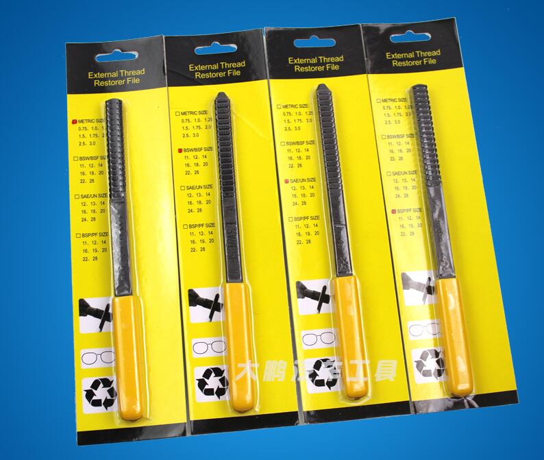 HTL TOOLS METRIC, BSW/BSF, SAE/UN,BSP/PE Thread Restoration Repair File Cleans Damaged Threads