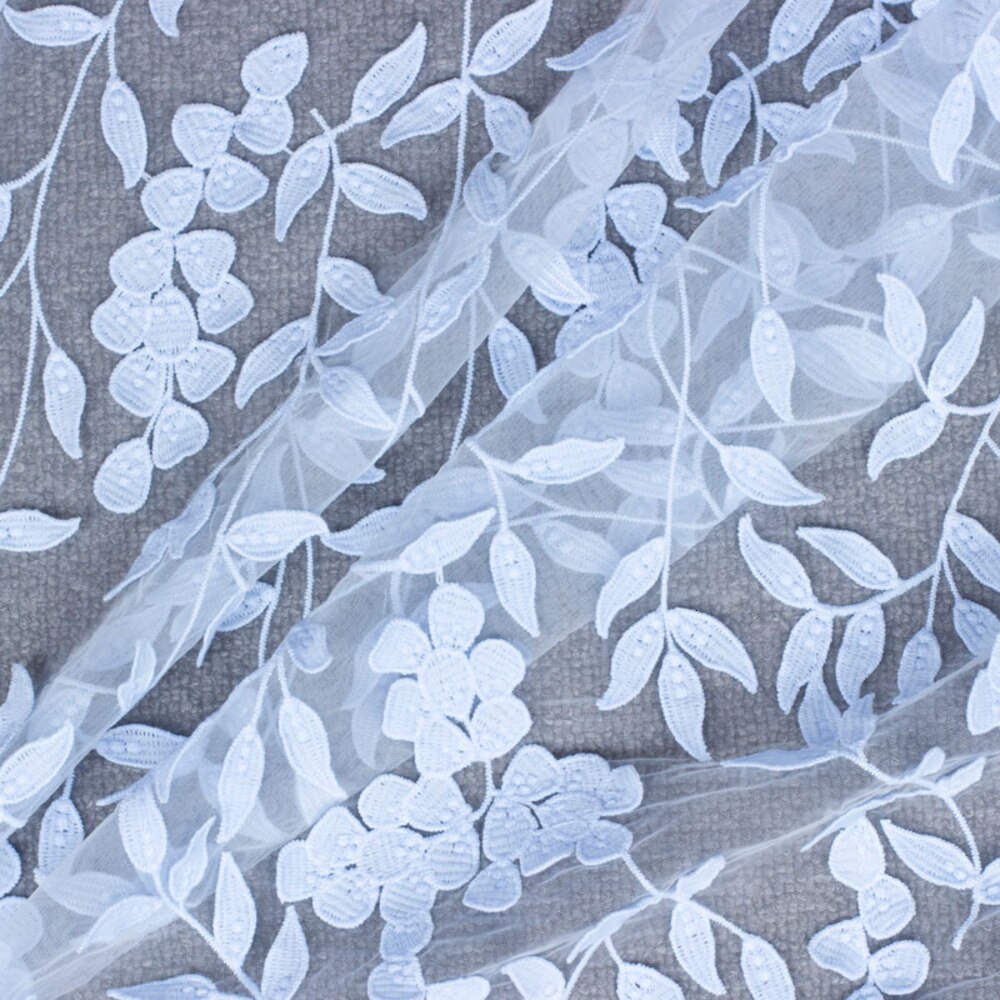 Tulle brodé blanc maille pour mariage | Tissu africain de , tissu dentelle, fleurs 3D brodées, Tulle dentelle, bricolage, 120CM de largeur
