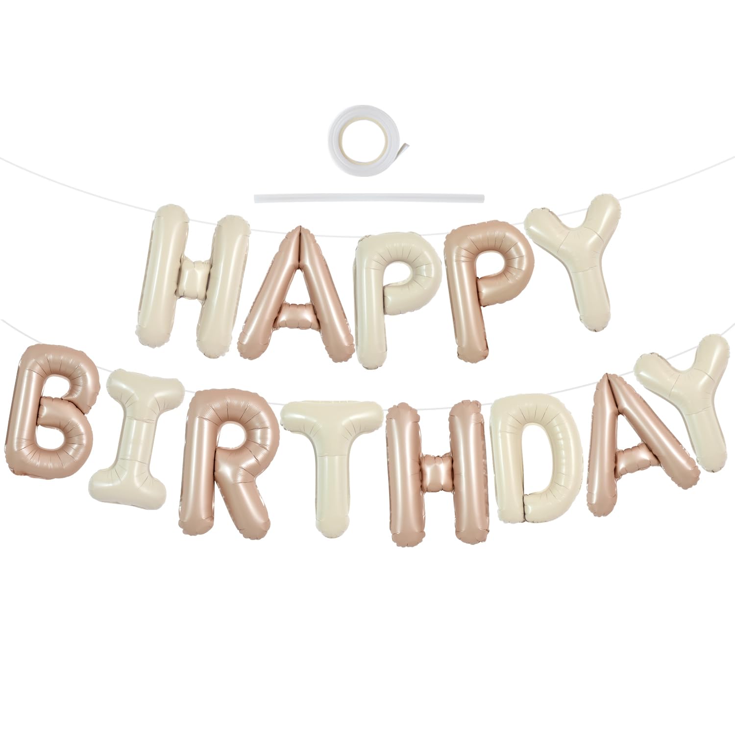 Gullblå bursdagsballong 16 cm foliebokstaver bursdagsskilt banner med bursdagsmotiv til jenter takrenne låve voksne bursdagsdekorasjon: Rosa
