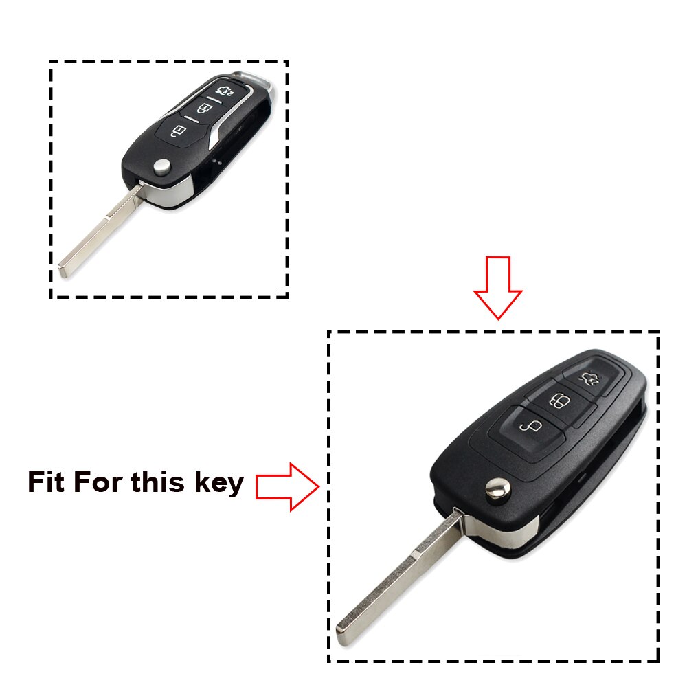 Keyyou 3 Knoppen Voor Ford Focus 3 Fiesta Sluit Mondeo C Max Gewijzigd Flip Vouwen Afstandsbediening Sleutel Flip Fob Shell smart Key Case