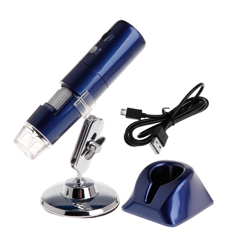 Nyeste wifi digital 1000x usb mikroskop lup kamera 3 farver 8 led 1080p til android ios iphone ipad