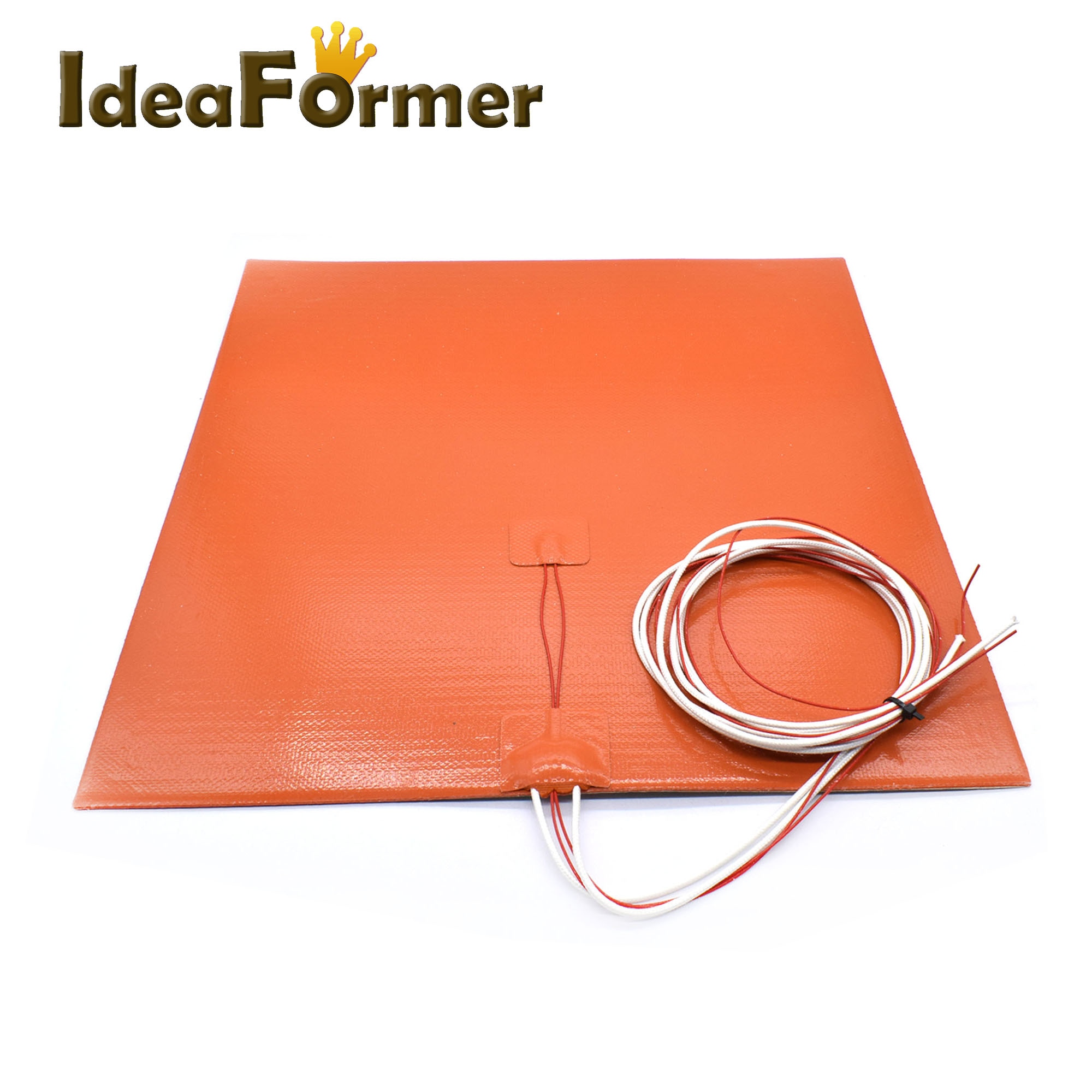 Almohadilla calefactora de silicona para cama de impresora 3D, almohadillas eléctricas de 220x220/235/300/310/400mm, 24/220V, 500/750/800W, Color Rojo