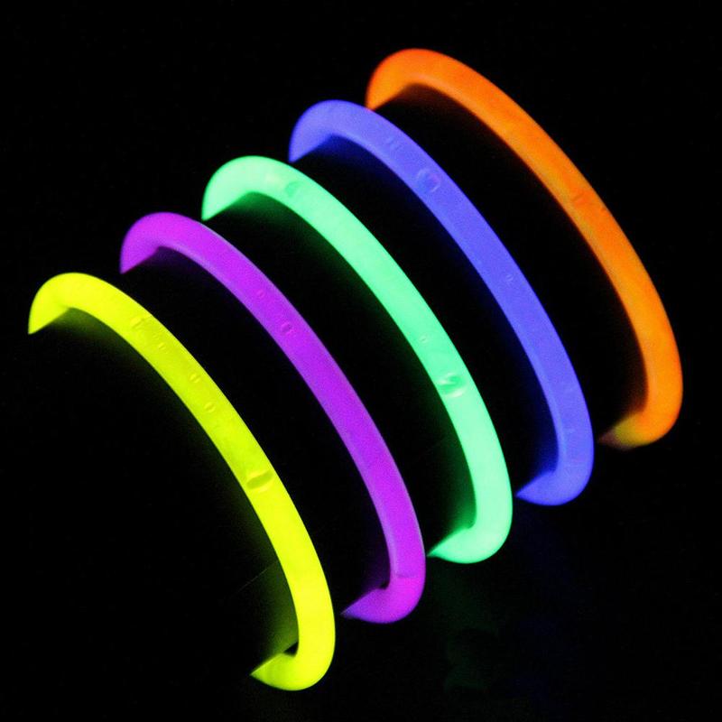 10Pcs Party Kleurrijke Glow Stick Fluorescentie Licht Glow Sticks Kettingen Neon Kerst Glow Sticks Decor Musical Verlichting Speelgoed