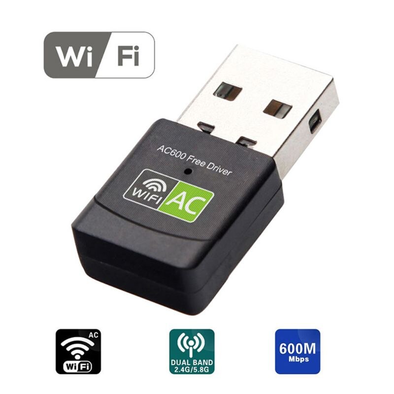 USB WiFi Adapter AC600 Mbps Dual Band 2.4/5Ghz Wireless USB Computer WiFi Dongle