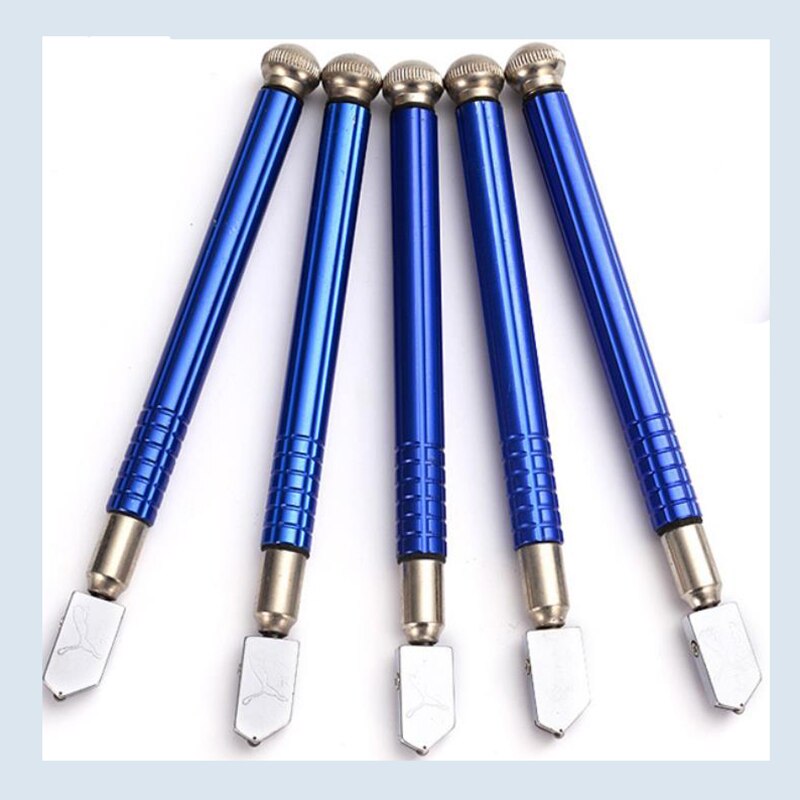Glass Cutter Diamond Tip Steel Blade Cutting Tool Oil Feed Glass Cutter Antislip Metal Handle 180mm For Hand Tool Glass Cutting