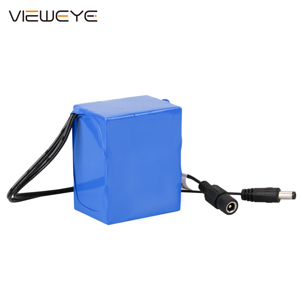 ViewEye Original 12V 4500mAh/6400mAh Indicator Lithium Battery pack for Fish Finder Underwater Fishing Video Camera