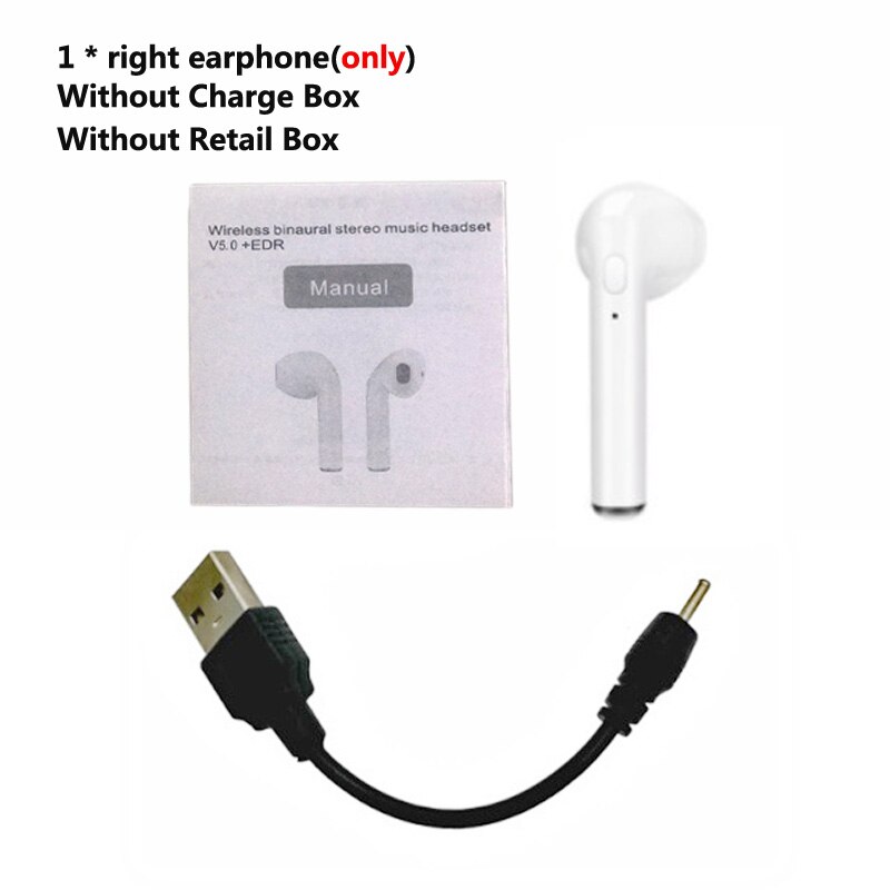 I7s Tws Bluetooth Oortelefoon Mini Draadloze Oordopjes Met Opladen Doos I7 Sport Handsfree In-Ear Draadloze Headset Voor Xiaomi telefoon: 1 White i7 Not Box