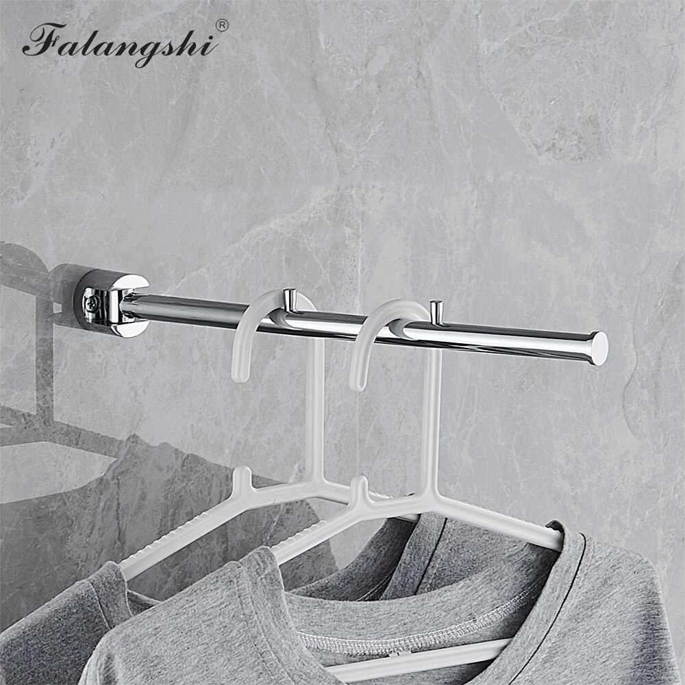 Messing Kledingrek Chroom Gepolijst Swivel Kleerhanger Wall Mount Hanger Droogrek Kleren Organisatie WB3023