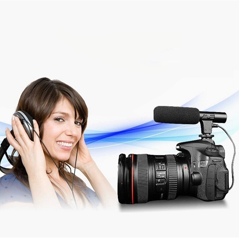 Camera Microphone Slr Photography Video Stereo Recording Mic for Phone Cam Camcorder Upgrade Version Mic-01